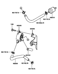 Kawasaki Fh541v-Cs25 Fuel Tank And Fuel Valve Diagram and Parts List for H1748 55AI4HPS050-WAM Cub Cadet Lawn Mower